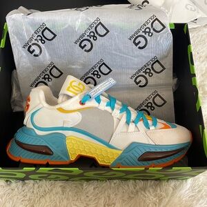 Dolce & Gabana Airmaster Sneakers in Multicolor (orange, blue, yellow)